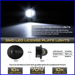 04-08 Ford F150 Neon Tube Bar FULL LED Tail Lamp BLACK License Plate Light CLEAR
