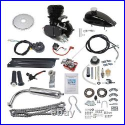 100cc 2-Stroke Bicycle Engine Kit Gas Motorized Motor Bike Full Set Black 50km/h