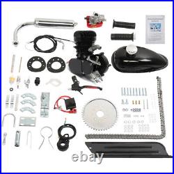 100cc 2-Stroke Bicycle Engine Kit Gas Motorized Motor Bike Full Set Black 50km/h