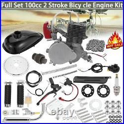 100cc 2 Stroke Bicycle Engine Kit Gas Motorized Motor Bike Modified Full Set US