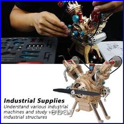 2 Cylinder Engine Build Kit Full Metal V2 Car Engine Assembly Kit Toy Gift