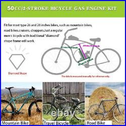 2 Stroke 80cc Engine Motor for Petrol Gas Motorized Bicycle Bike Full Set Kit
