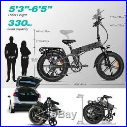 20 500W Full Suspension 48V 12.8A Electric Bicycle Mountain Fat Tire E-Bike LCD