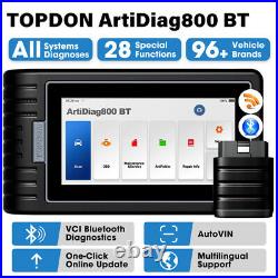 2022 TOPDON AD800BT OBD2 Scanner Full System Diagnostic Tool IMMO TPMS Wireless
