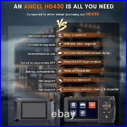 2024 ANCEL HD430 Heavy Duty Truck Scanner OBD2 For Cummins Caterpillar Engines