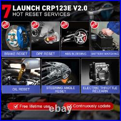 2024 LAUNCH CRP123E V2.0 Car OBD2 Diagnostic Scanner Tool ABS SRS Engine DPF SAS