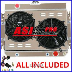 3 ROW Aluminum Radiator+Shroud Fan For 63-68 Chevy Impala, 64 65 66 67 EL Camino