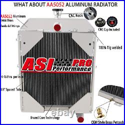 3-ROW Aluminum Tractor Radiator fits Allis Chalmers D17 Gas LP OEM#70229702