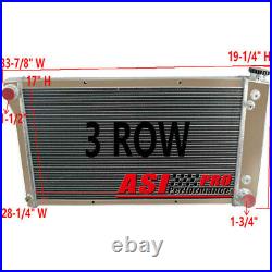 3 ROW Radiator+Shroud Fan+Relay For 1967-72 Chevy C/K 10 20 30 Truck Blazer GMC