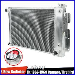 3Row Full Aluminum Racing Cooling Radiator For 67-69 Chevy Camaro/Firebird AT/MT
