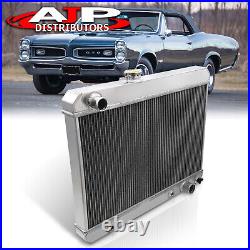 3Row Full Engine Aluminum Radiator For 1965 1966 1967 Pontiac GTO/Tempest/Lemans