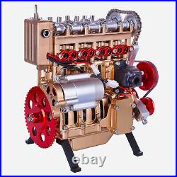 4 cylinder full metal car engine assembly kit model toys for adults engine model
