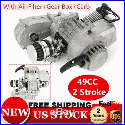 49cc 2 Stroke Engine Motor Full Kit Pull Start Fit Pocket Mini Dirt Bike ATV -US