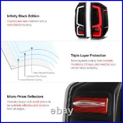 Black Housing Clear Lens Full LED Brake Signal Tail Lamp For 14-21 Toyota Tundra
