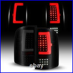 Black Smoke For 07-13 Chevy Silverado Full LED Sequential Neon Tube Tail Light