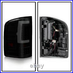 Black Smoke For 07-13 Chevy Silverado Full LED Sequential Neon Tube Tail Light