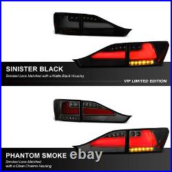 DARKEST SMOKE Full LED Tail Lights Fit 2011-2013 Lexus CT200H NEON TUBE Parking