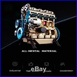 DIY Full Metal Model 357 Parts Assembly Engine Motor Kit 4 Cylinder Toy Gift