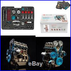 DIY Full Metal Model 357 Parts Assembly Engine Motor Kit 4 Cylinder Toy Gift