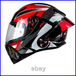 DOT Full Face Motorcycle Helmets with Dual Visor&Tail Motocross Racing Helmet