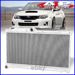 Dual Core Full Aluminum Engine Cooling Radiator For 2008-14 Subaru WRX STI EJ25