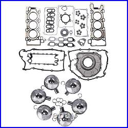Engine Full Gasket Set+ Piston w /Rings for Jaguar Land Rover 3.0L V6 AJ126