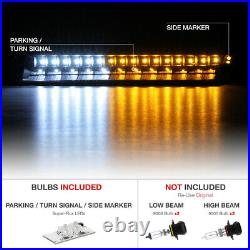 FULL-LED BUMPER LIGHTS Black 1999-2006 GMC Sierra 1500 Yukon XL 4PC Headlights
