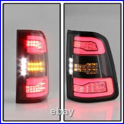 FULL LED Black Neon Tube Tail Light Signal Brake Lamp Pair For 19-21 RAM 1500