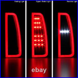 FULL-LED Fit 15-20 GMC Yukon XL Black OLED TUBE Tail Light Lamp Assembly Pair