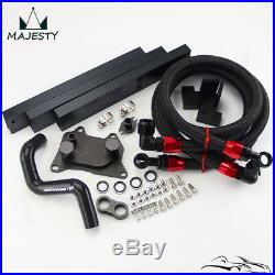 Fit VW Golf MK7 GTI AN10 13 Rows Oil Cooler Full Kit For Engine EA-888 III Black