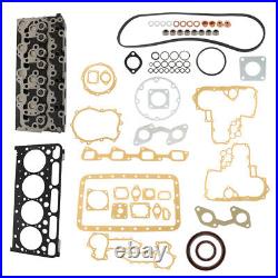 Fits For Kubota V2203 Engine/Bobcat 753 763 Complete Cylinder Head & Full Gasket