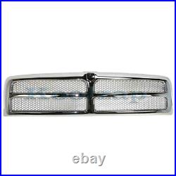 For 94-02 Ram Pickup Truck Front Grille Assembly Chrome Silver Honeycomb Insert