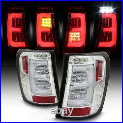 For 99-04 Jeep Grand Cherokee Chrome FULL LED Neon Tube Tail Light Brake Lamp