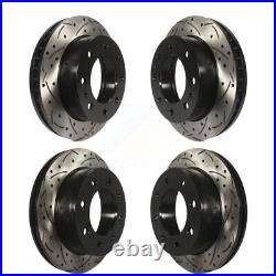 Front Rear Drill Slot Brake Rotor Kit For GMC Savana 2500 Chevrolet Express 3500