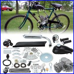 Full 80cc 2-Stroke Engine Motor Kit for Motorized Bicycle Bike Gas Powered Black