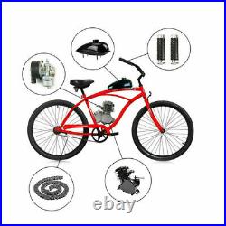 Full 80cc 2-Stroke Petrol Gas Motor Engine Kit for Motorized Bicycle Bike Black