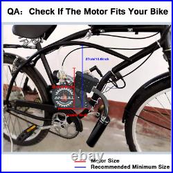 Full 80cc Bike Bicycle Motor Kit Motorized 2 Stroke Petrol Gas Engine Set Black