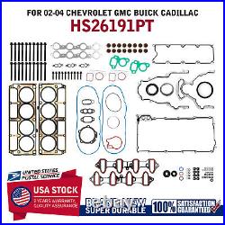 Full Engine Gasket Set Kit With Bolts For Chevrolet GMC Buick Cadillac 4.8L 5.3L