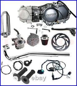 Full Kit Lifan 125cc Engine Motor Manual Replace 110cc 90cc 70cc Dirt Pit Bike
