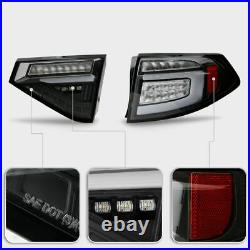 Full LED Sequencial Tail Light For 08-14 Subaru Impreza WRX Hashback Black Clear