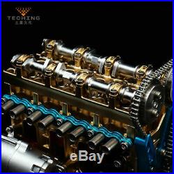 Full Metal Assembled Four-Cylinder Inline Gasoline Engine Model Building Kit