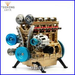 Full Metal Assembled Four-cylinder Inline Gasoline Engine Model Building