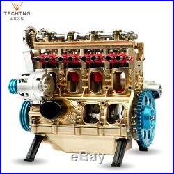 Full Metal Assembled Four-cylinder Inline Gasoline Engine Model Building