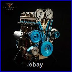 Full Metal Assembled Four-cylinder Inline Gasoline Engine Model Building Kit