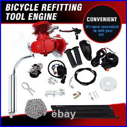 Full Set 80cc Bike 2 Stroke Gas Engine Motor Kit Motorized Bicycle MotorCycle