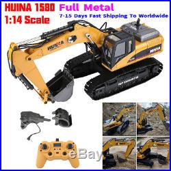 HUINA 1580 114 3 in 1 Full Metal RC Excavator Electric Engineering Vehicle Gift