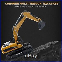 HUINA 1580 2.4G 114 3 in 1 RC Full Metal Excavator Engineering Vehicle RTR Gift