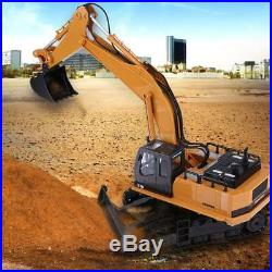 HuiNa 1580 114 23CH Full Metal Excavator 3 in 1 Remote Control Engineering Car