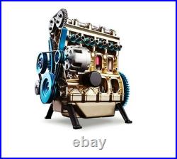 L4 4 Cylinder Full Metal Car Engine Assembly Kit Model Toys Engine Building Kit