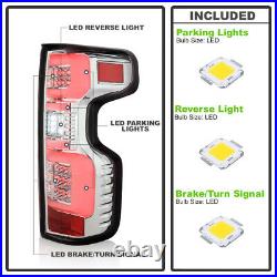 LED MODEL For 19-21 Chevy Silverado 1500 Chrome Full LED Tail Light Rear Lamp